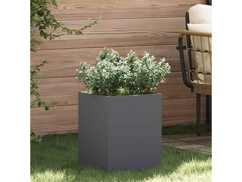 Cache-pot de jardin | Jardinière Anthracite Acier laminé à froid
