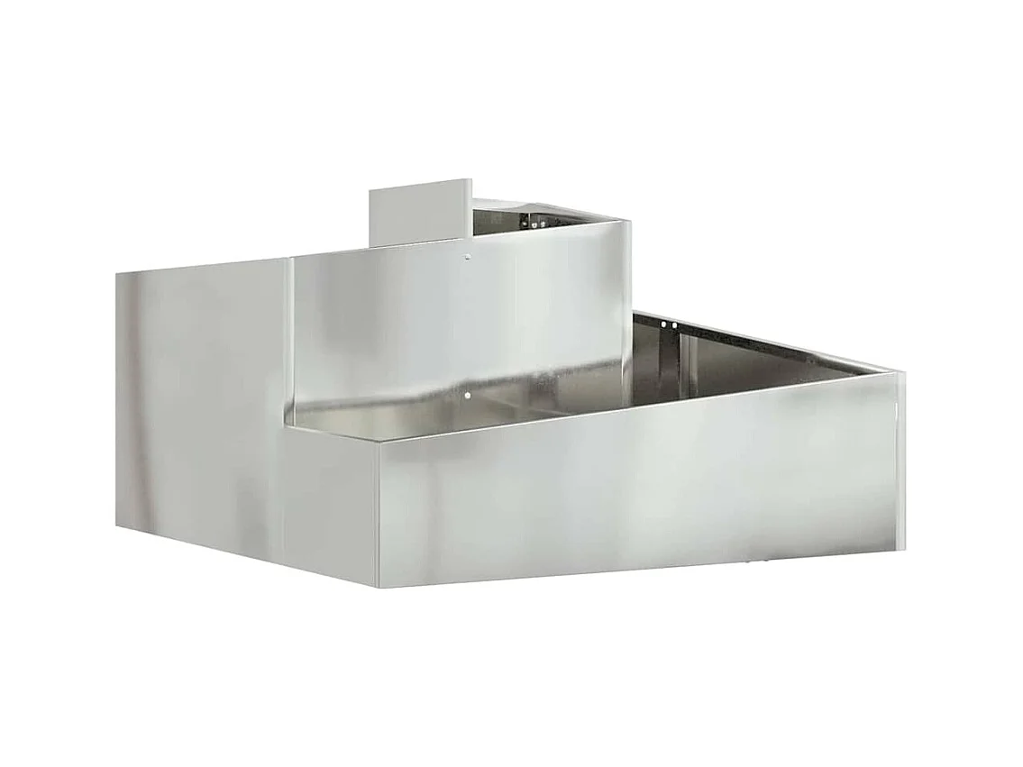 Maceta para Jardín | Jardinera | Macetero Plateado 80 x 80 x 50 cm Acero galvanizado