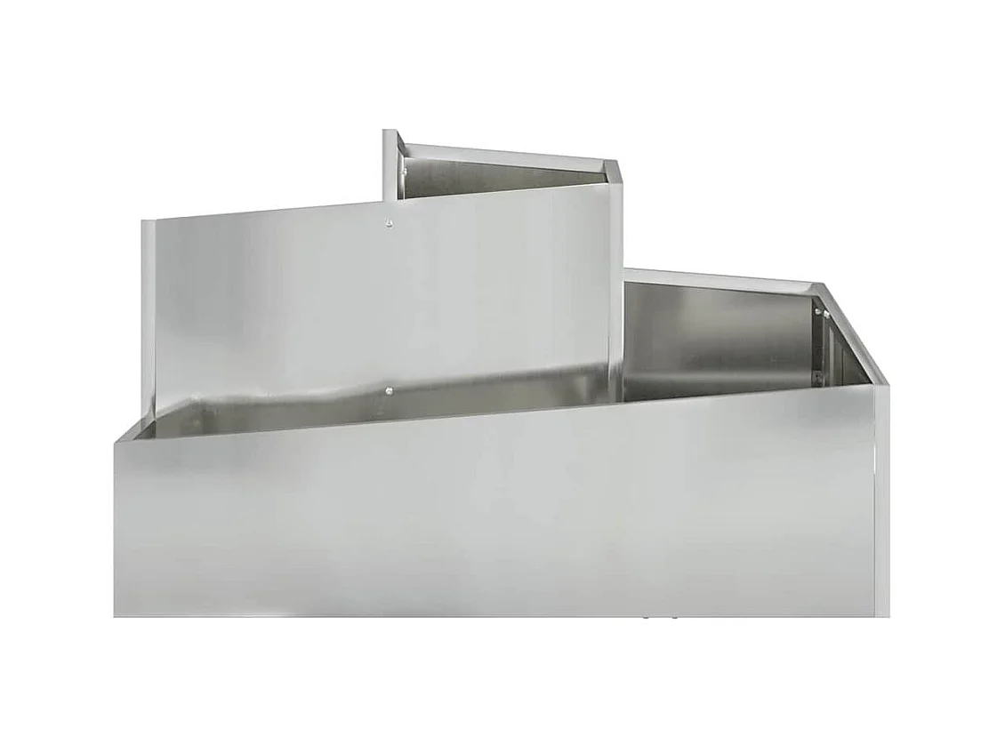 Maceta para Jardín | Jardinera | Macetero Plateado 80 x 80 x 50 cm Acero galvanizado