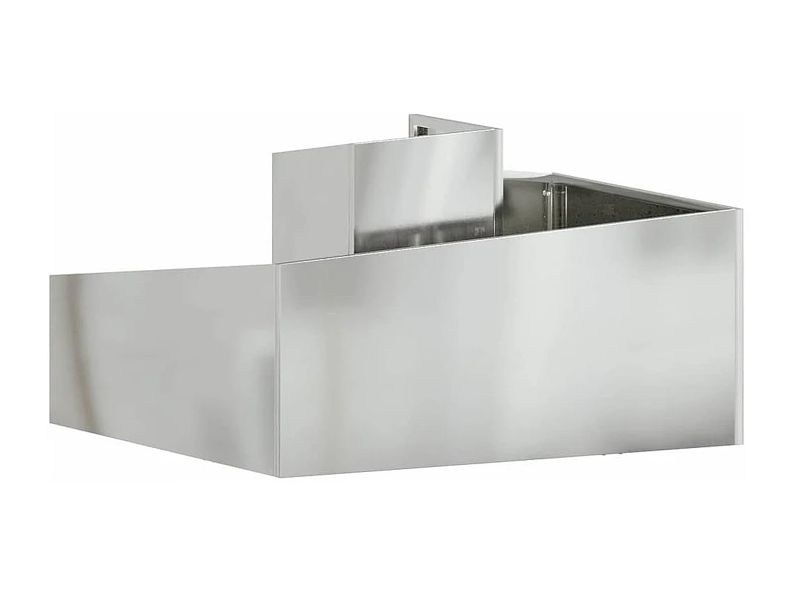 Maceta para Jardín | Jardinera | Macetero Plateado 80 x 80 x 50 cm Acero galvanizado