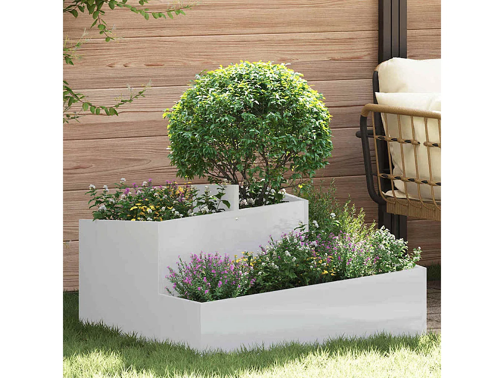 Cache-pot de jardin | Jardinière Argent 80 x 80 x 50 cm Acier galvanisé