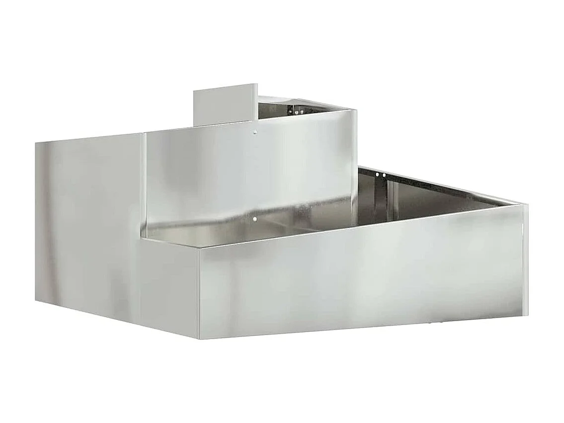 Maceta para Jardín | Jardinera | Macetero Plateado 80 x 80 x 50 cm Acero galvanizado