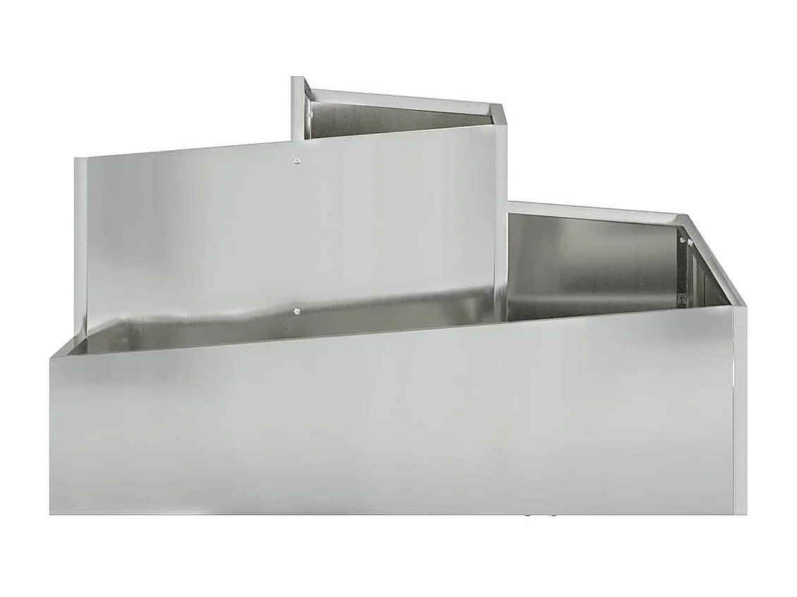 Maceta para Jardín | Jardinera | Macetero Plateado 80 x 80 x 50 cm Acero galvanizado