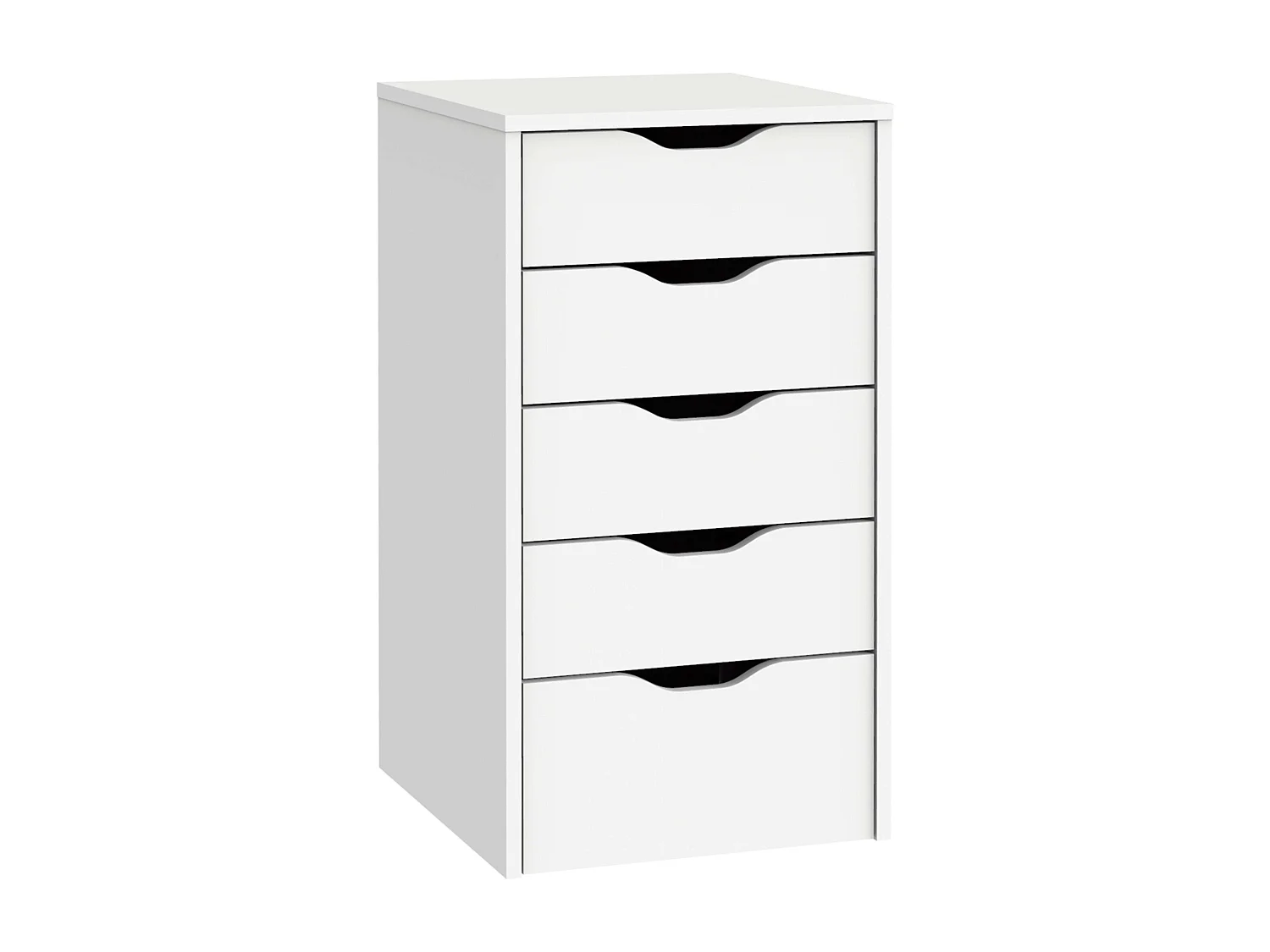 Bureau blanc à 5 tiroirs Eko 71 x 40 x 43 cm