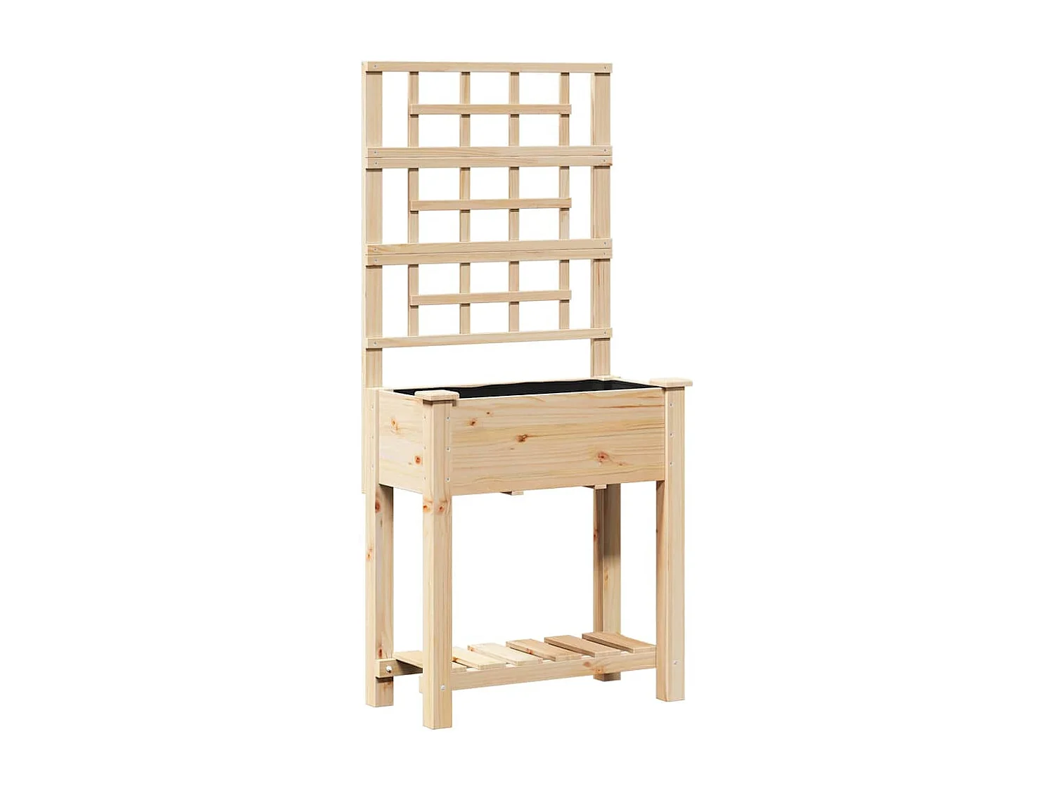 Cache-pot de jardin | Jardinière Beige 71 x 38 x 152 cm Bois de sapin massif