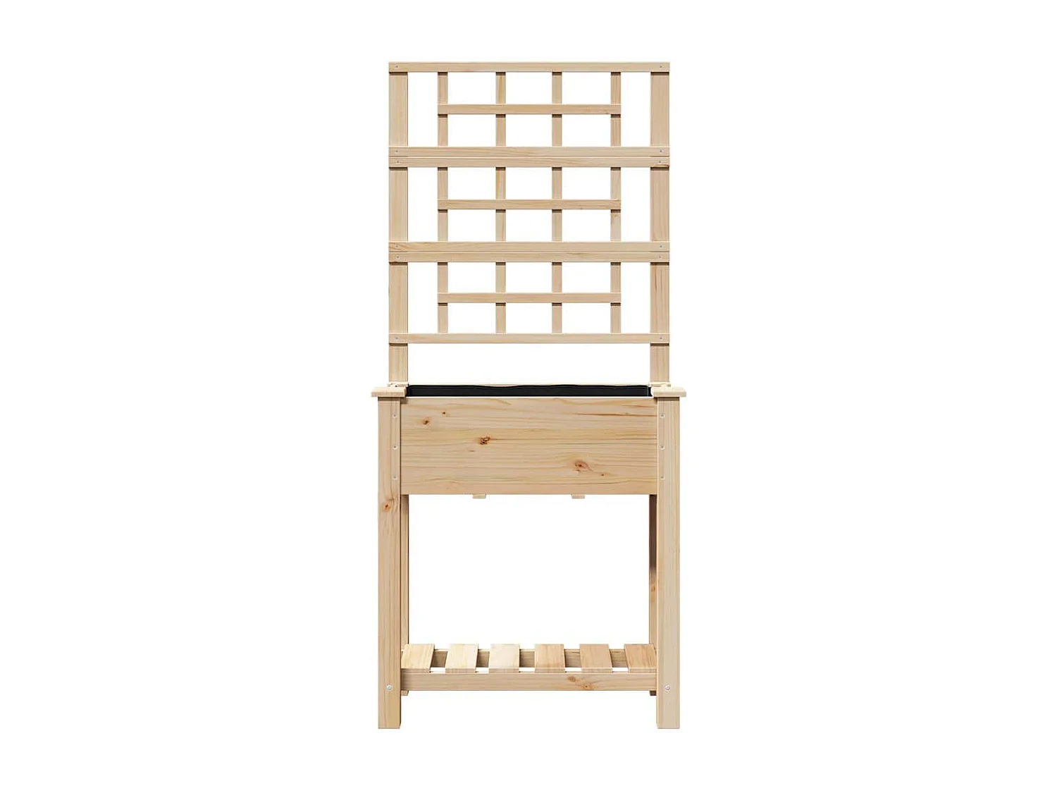 Cache-pot de jardin | Jardinière Beige 71 x 38 x 152 cm Bois de sapin massif