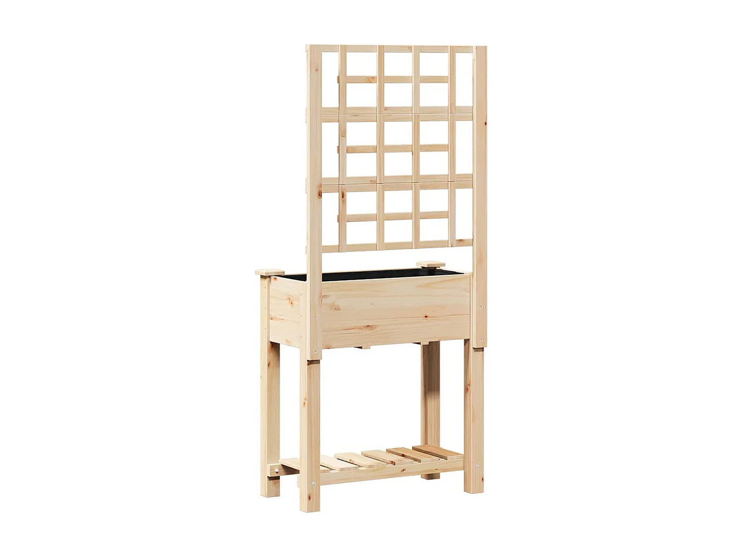 Maceta para Jardín | Jardinera | Macetero con estante Beige 71 x 38 x 152 cm