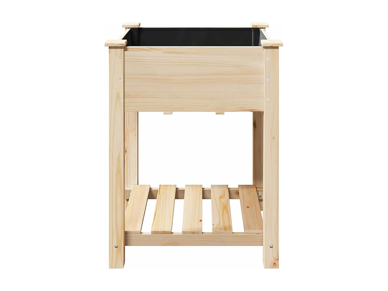 Maceta para Jardín | Jardinera | Macetero con estante Beige 60.5 x 60 x 76.5 cm