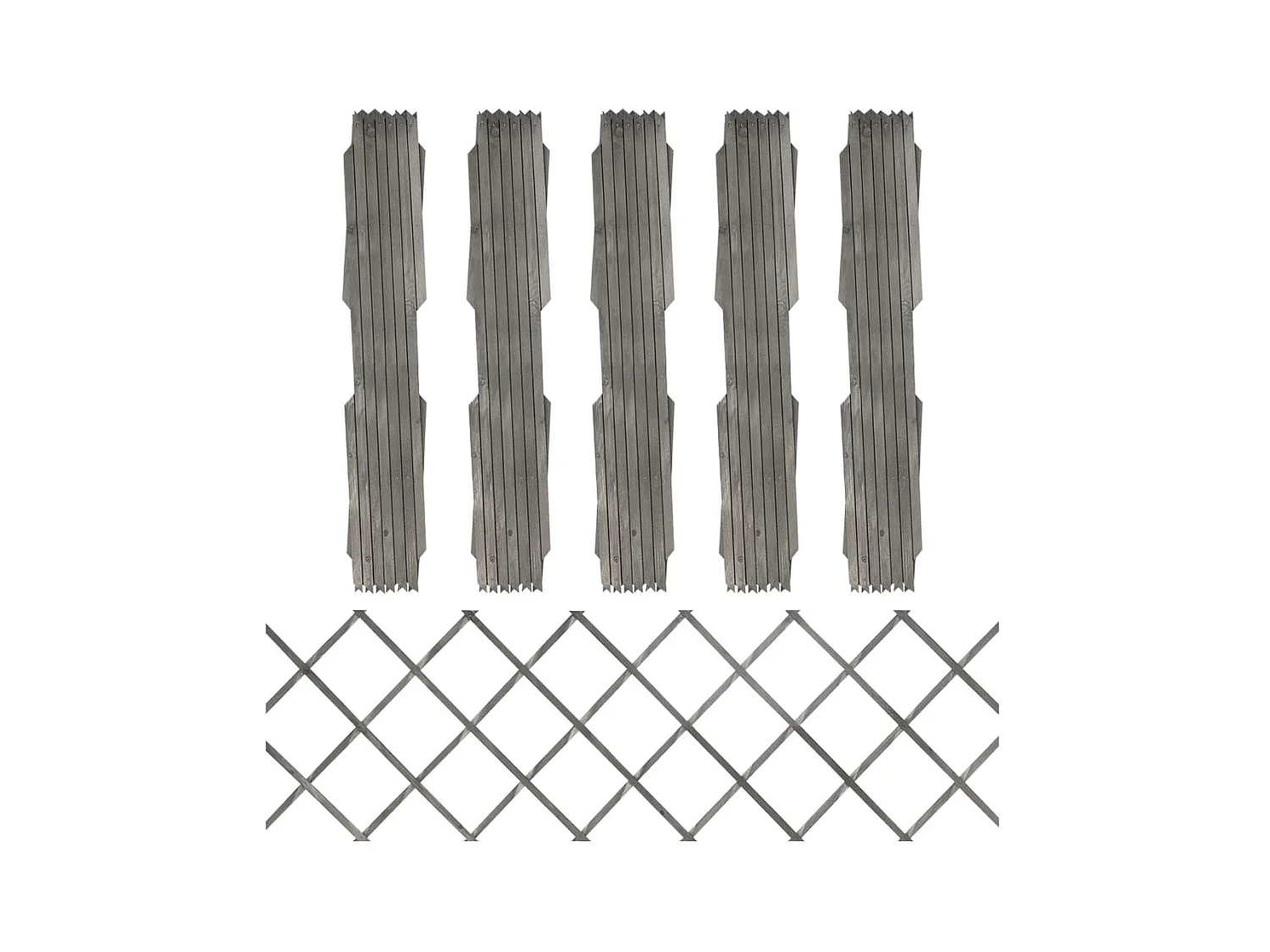 Treillis jardin-Clôture à treillis Gris Bois de sapin massif 180x60 cm