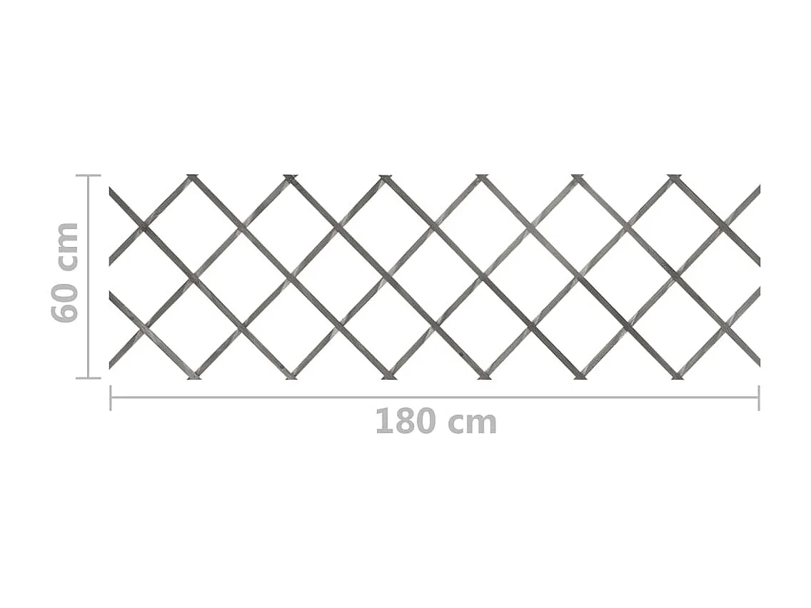 Treillis jardin-Clôture à treillis Gris Bois de sapin massif 180x60 cm