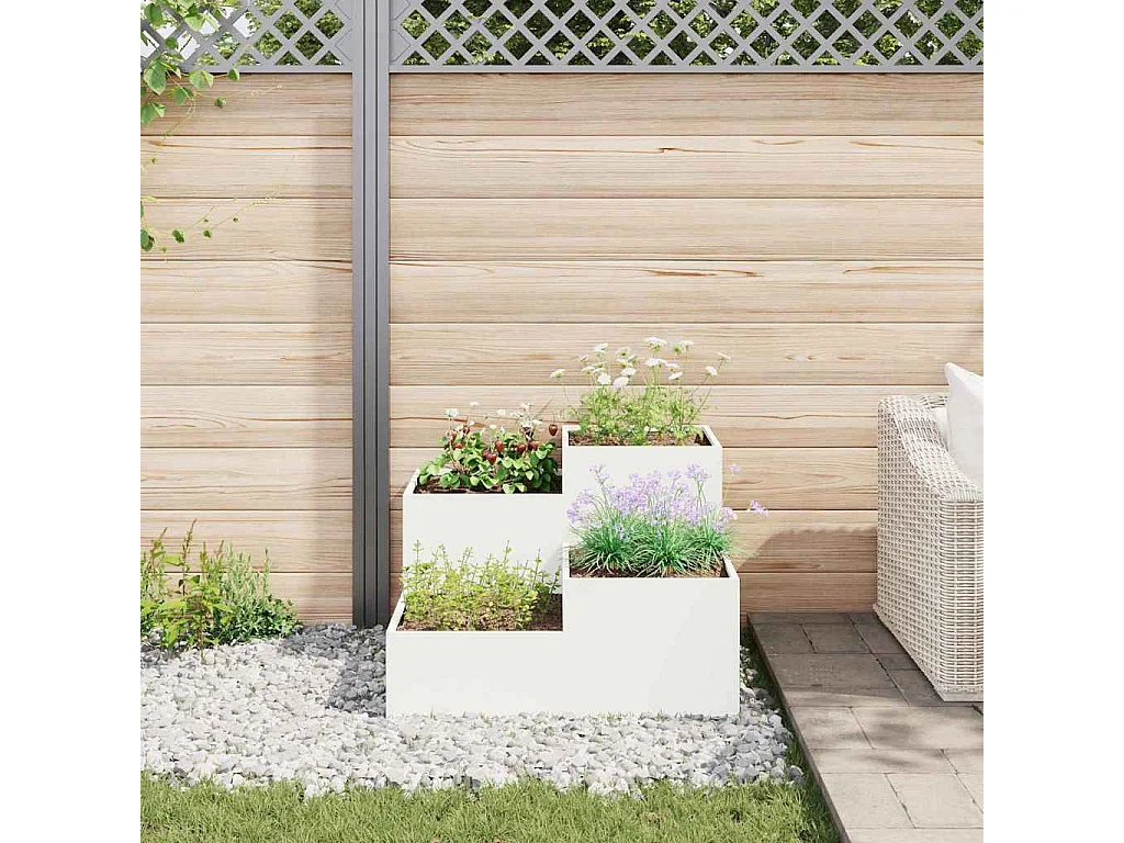 Maceta para Jardín | Jardinera | Macetero 80 x 80 x 60 cm Acero