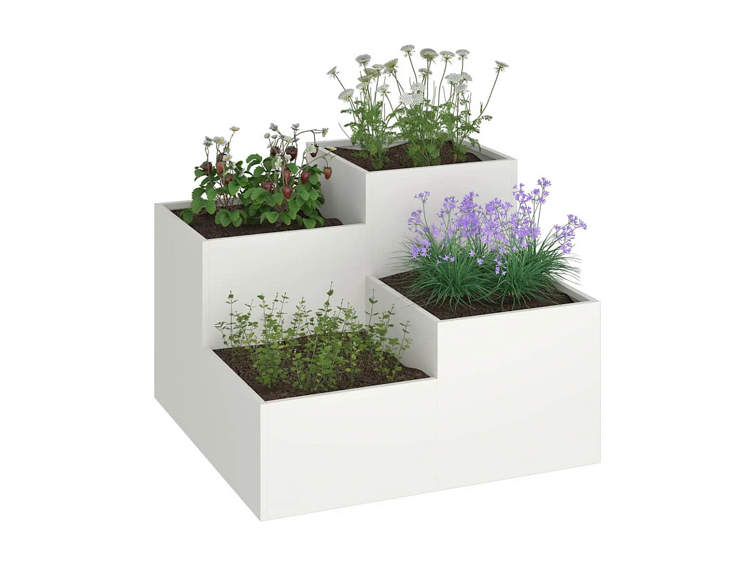 Maceta para Jardín | Jardinera | Macetero 80 x 80 x 60 cm Acero