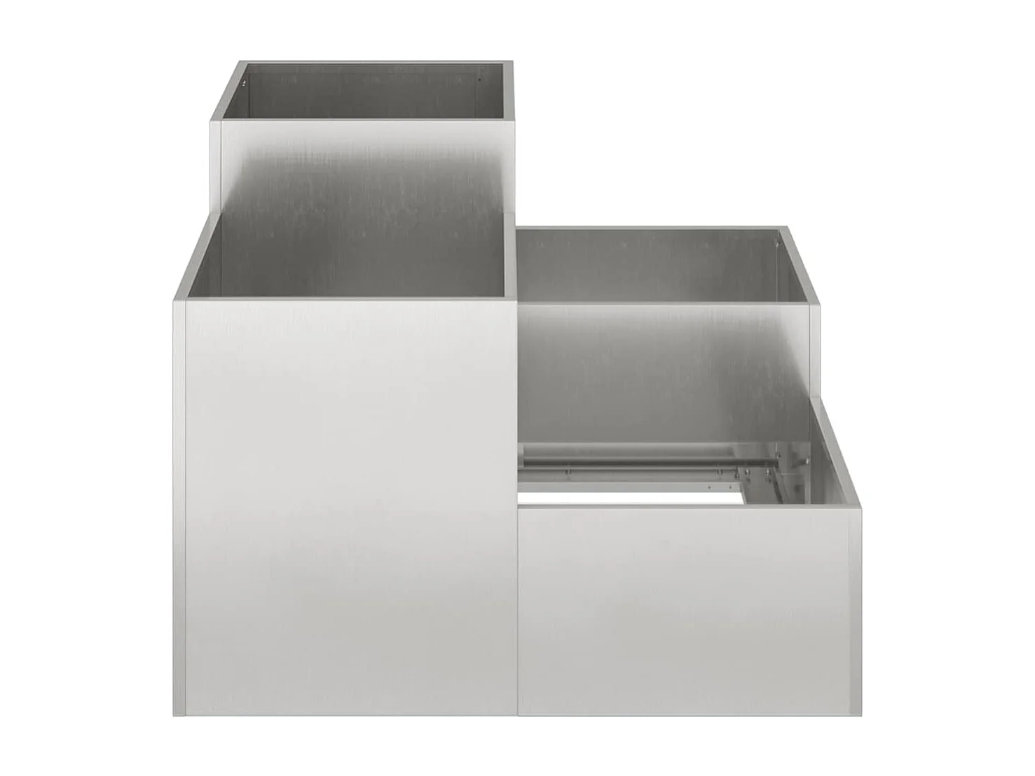 Cache-pot de jardin | Jardinière Argent 100 x 100 x 60 cm Acier inoxydable