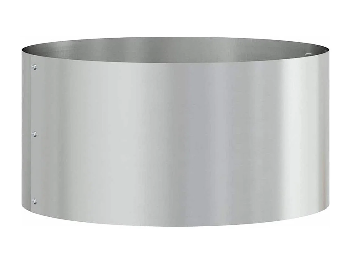 Maceta para Jardín | Jardinera | Macetero Plateado 40 x 40 x 20 cm Acero galvanizado