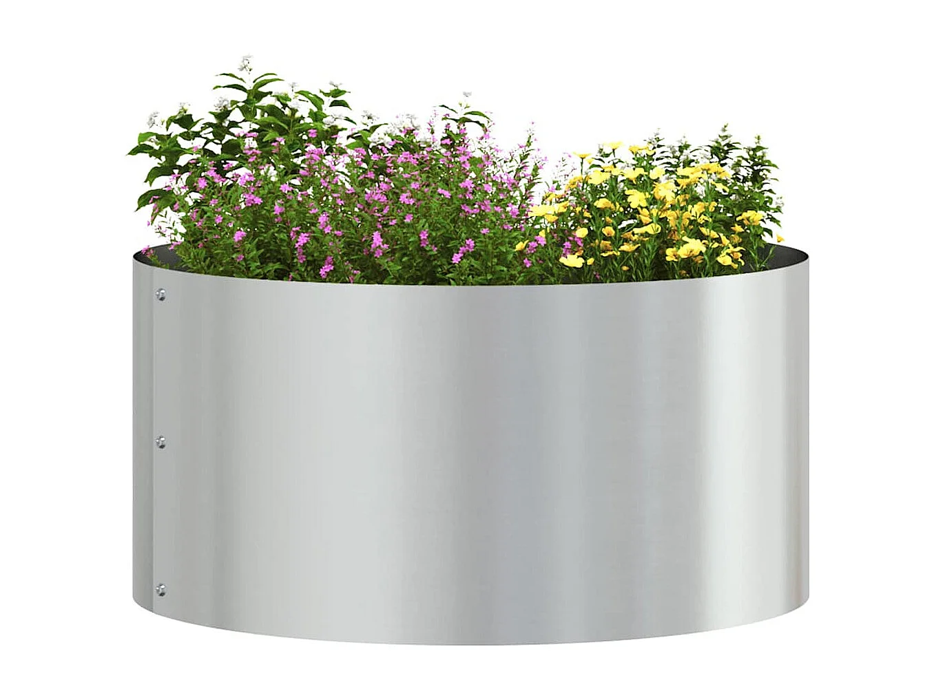 Maceta para Jardín | Jardinera | Macetero Plateado 40 x 40 x 20 cm Acero galvanizado