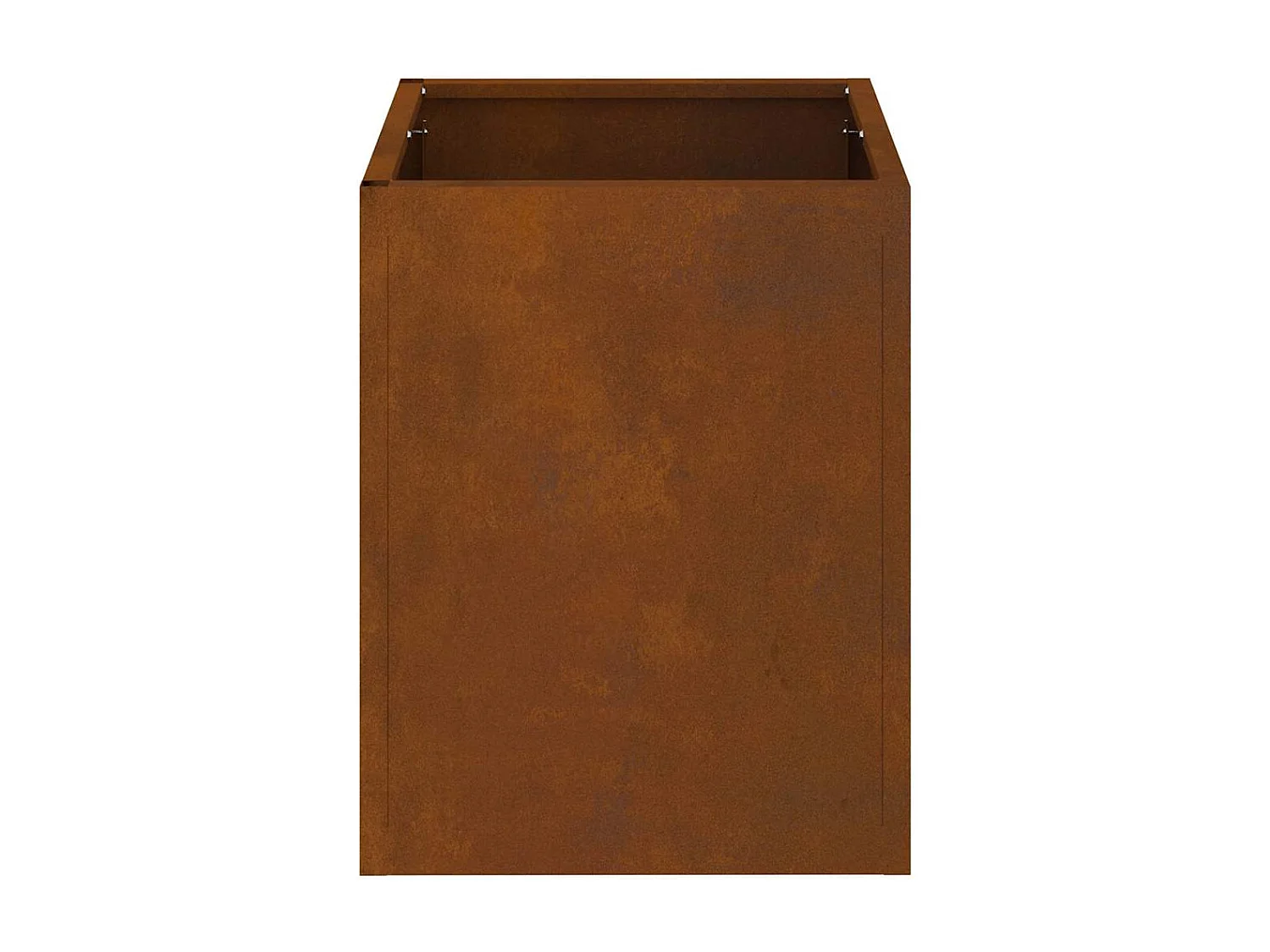 Cache-pot de jardin | Jardinière Marron 32 x 32 x 40 cm Acier vieilli