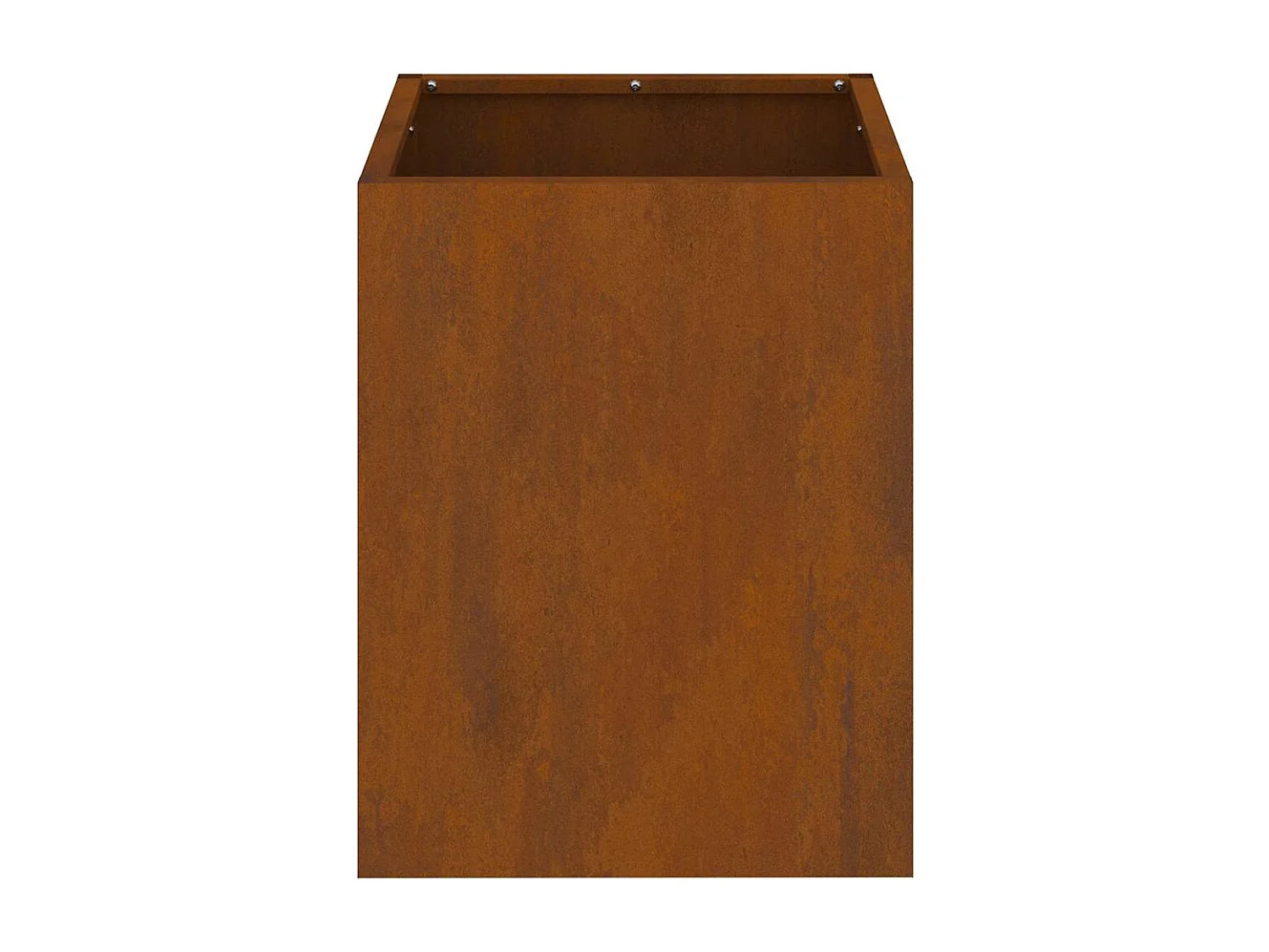 Cache-pot de jardin | Jardinière Marron 32 x 32 x 40 cm Acier vieilli