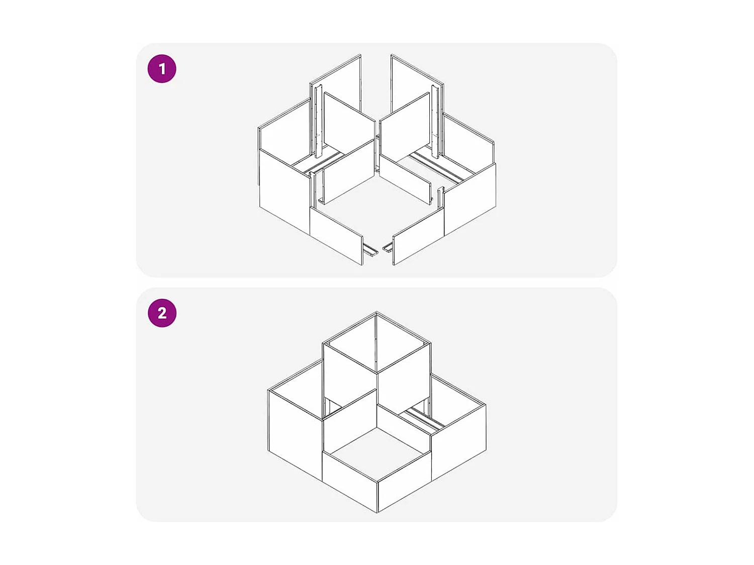 Maceta para Jardín | Jardinera | Macetero Plateado 100 x 100 x 60 cm Acero galvanizado