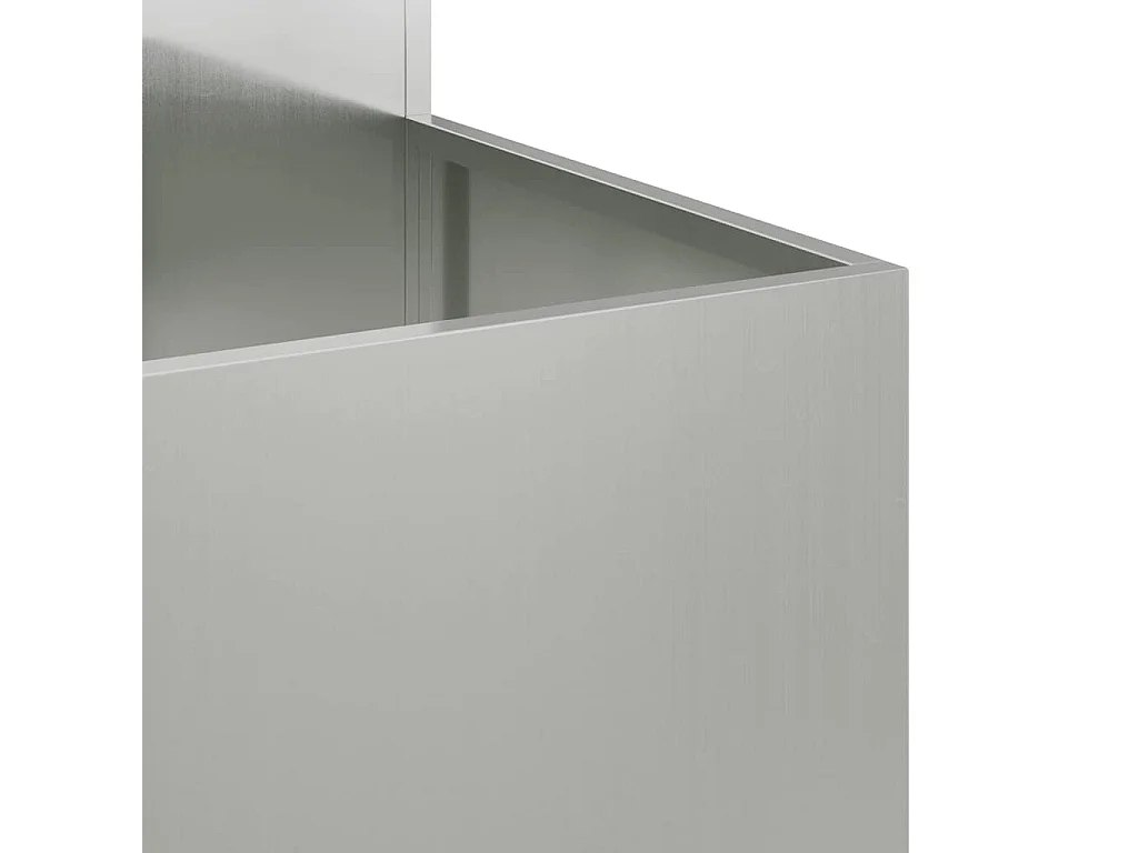 Cache-pot de jardin | Jardinière Argent 100 x 100 x 60 cm Acier galvanisé