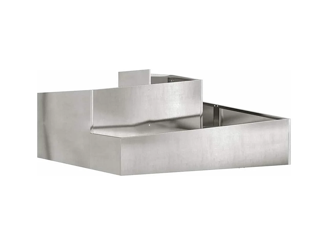 Maceta para Jardín | Jardinera | Macetero Plateado 100 x 100 x 50 cm Acero inoxidable