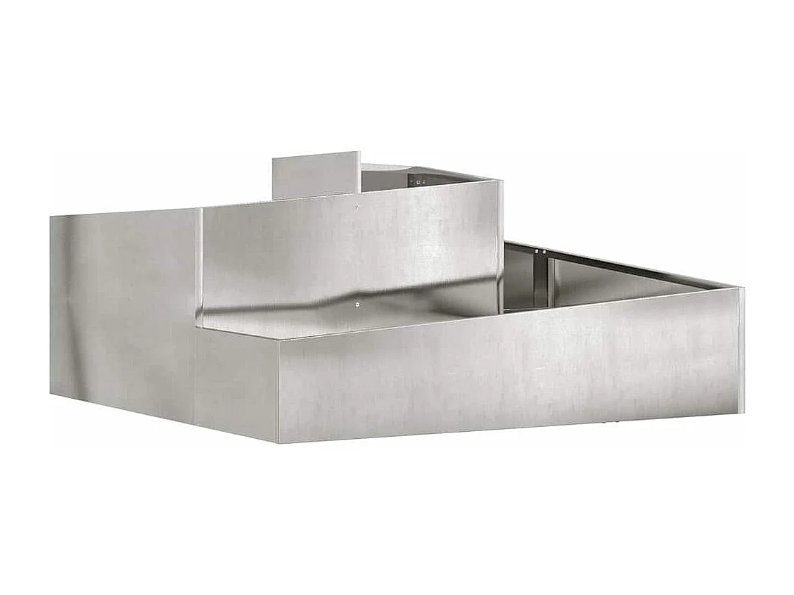 Cache-pot de jardin | Jardinière Argent 100 x 100 x 50 cm Acier inoxydable