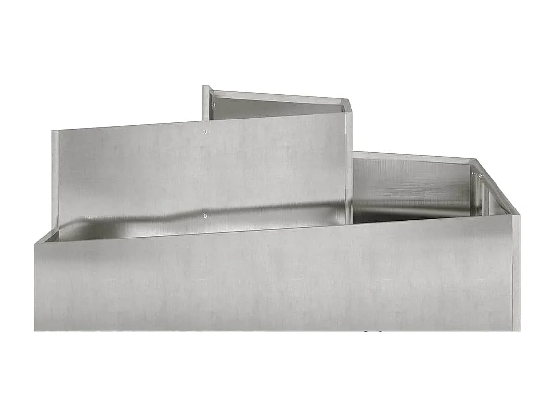 Cache-pot de jardin | Jardinière Argent 100 x 100 x 50 cm Acier inoxydable