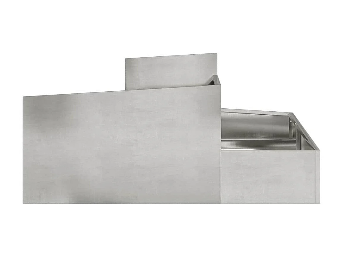 Cache-pot de jardin | Jardinière Argent 100 x 100 x 50 cm Acier inoxydable