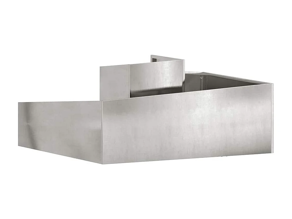 Cache-pot de jardin | Jardinière Argent 100 x 100 x 50 cm Acier inoxydable