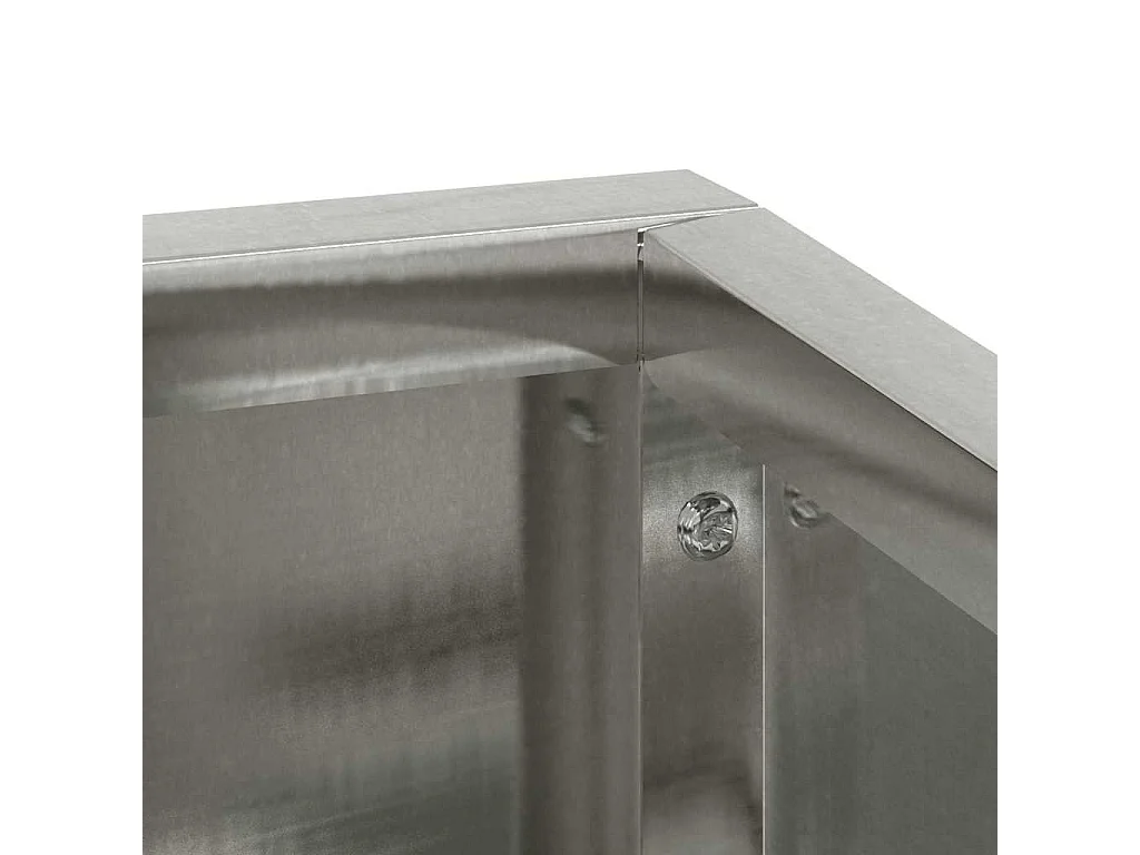 Cache-pot de jardin | Jardinière Argent 100 x 100 x 50 cm Acier inoxydable