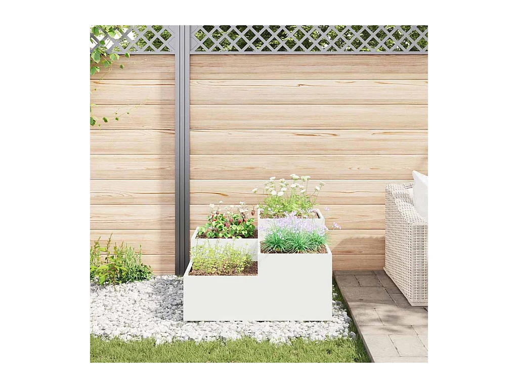 Maceta para Jardín | Jardinera | Macetero 100 x 100 x 48 cm Acero