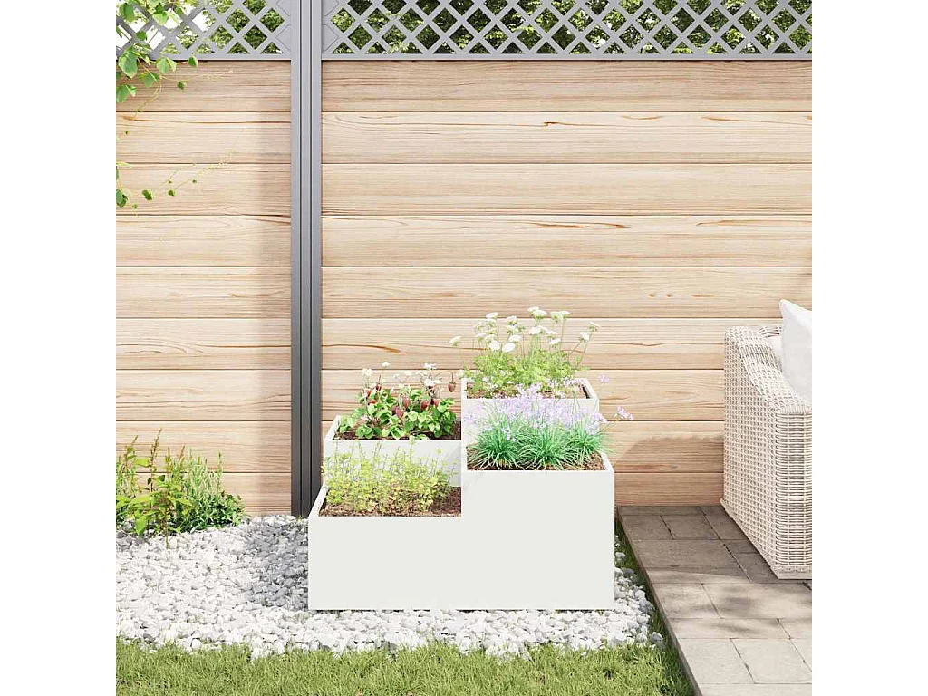 Maceta para Jardín | Jardinera | Macetero 100 x 100 x 48 cm Acero