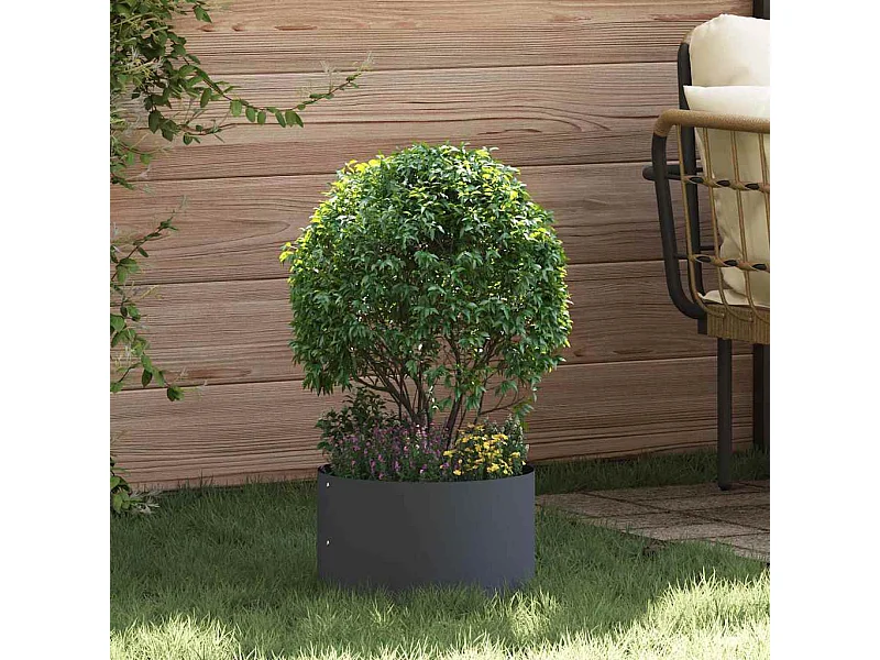 Cache-pot de jardin | Jardinière Anthracite 30 x 30 x 20 cm Acier