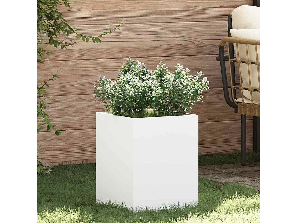 Maceta para Jardín | Jardinera | Macetero Blanco 32 x 32 x 40 cm