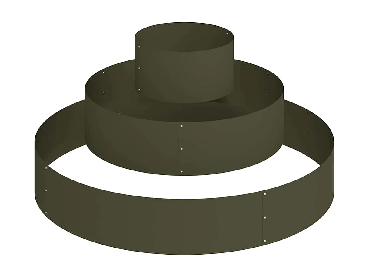 Maceta para Jardín | Jardinera | Macetero Verde oliva 120 x 120 x 20 cm Acero