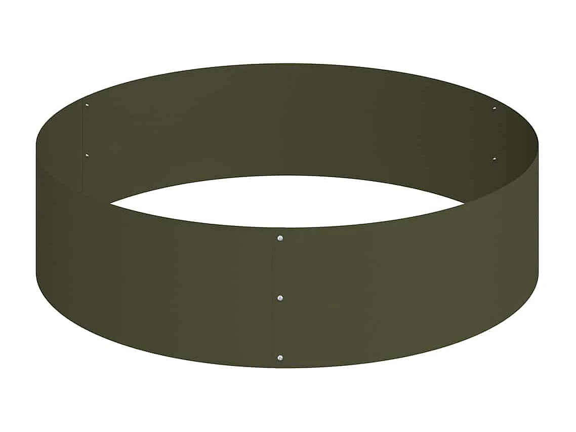 Maceta para Jardín | Jardinera | Macetero Verde oliva 120 x 120 x 20 cm Acero