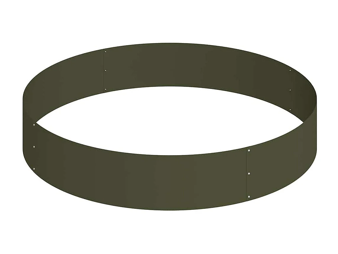 Cache-pot de jardin | Jardinière Vert olive 120 x 120 x 20 cm Acier