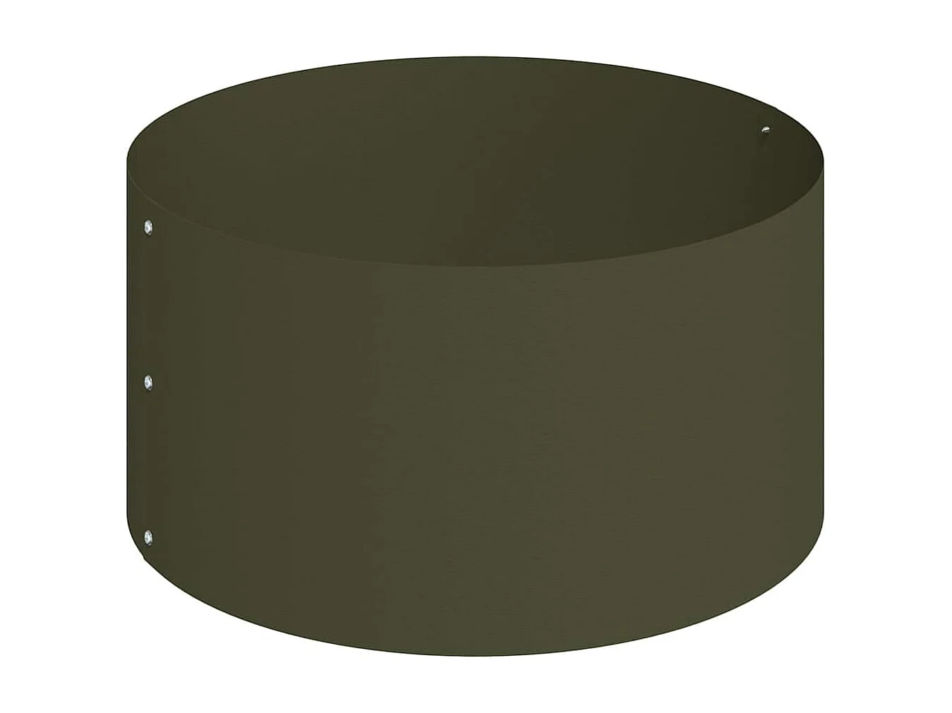 Cache-pot de jardin | Jardinière Vert olive 120 x 120 x 20 cm Acier