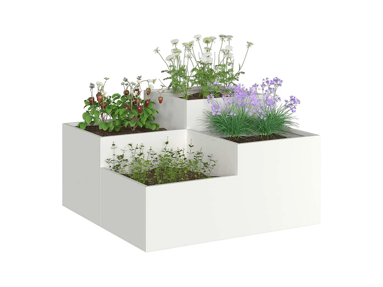 Maceta para Jardín | Jardinera | Macetero 80 x 80 x 48 cm Acero