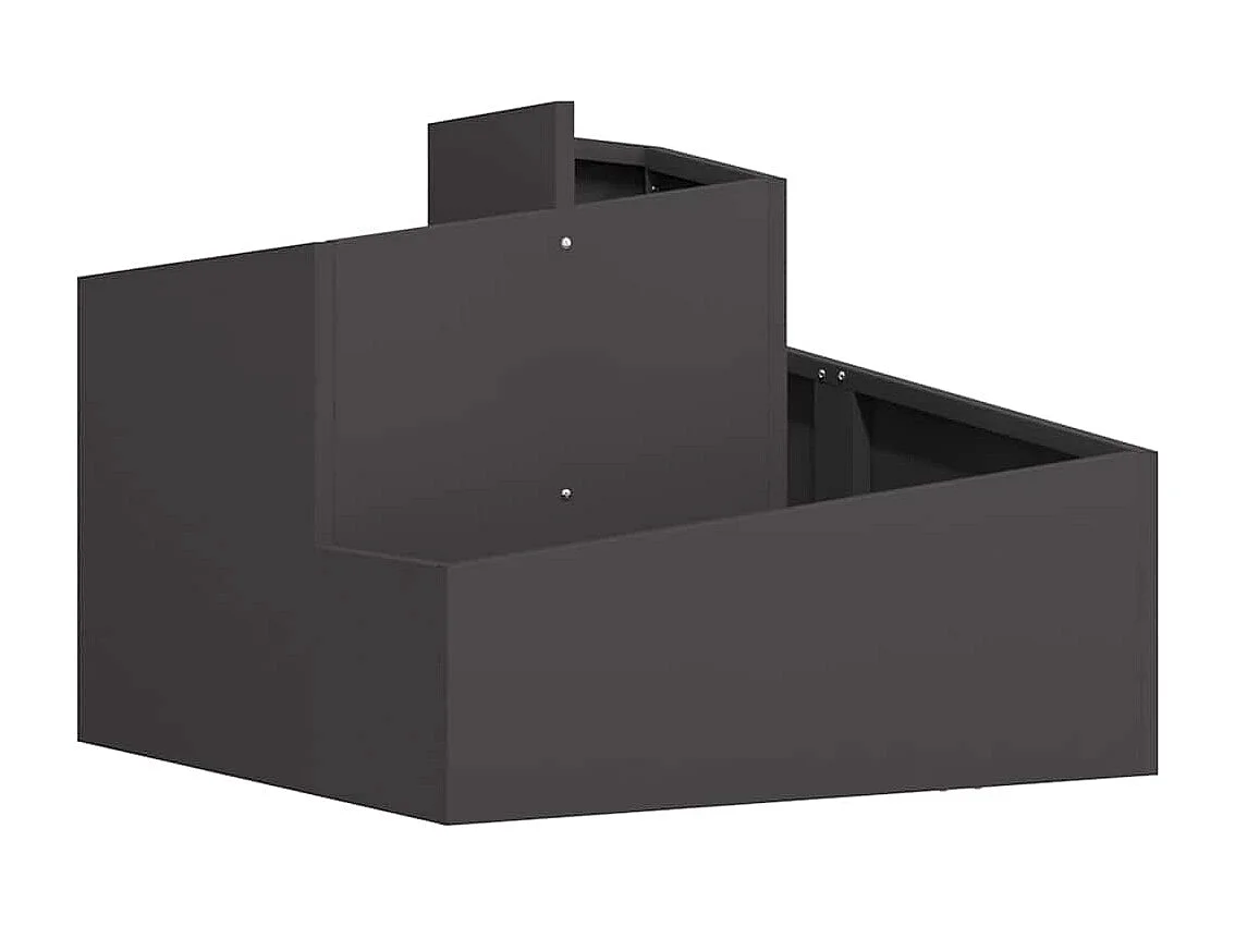 Maceta para Jardín | Jardinera | Macetero Negro 60 x 60 x 50 cm Acero