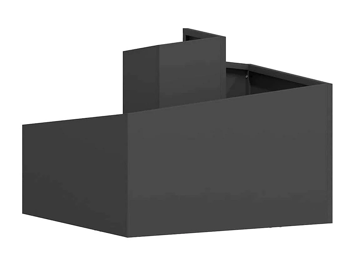 Maceta para Jardín | Jardinera | Macetero Negro 60 x 60 x 50 cm Acero