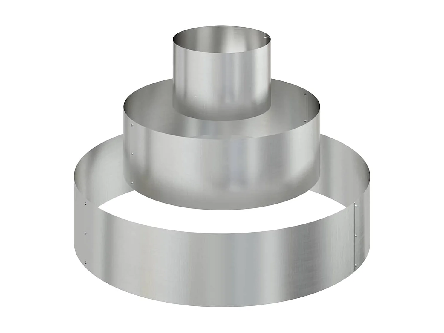 Maceta para Jardín | Jardinera | Macetero Plateado 90 x 90 x 20 cm Acero galvanizado