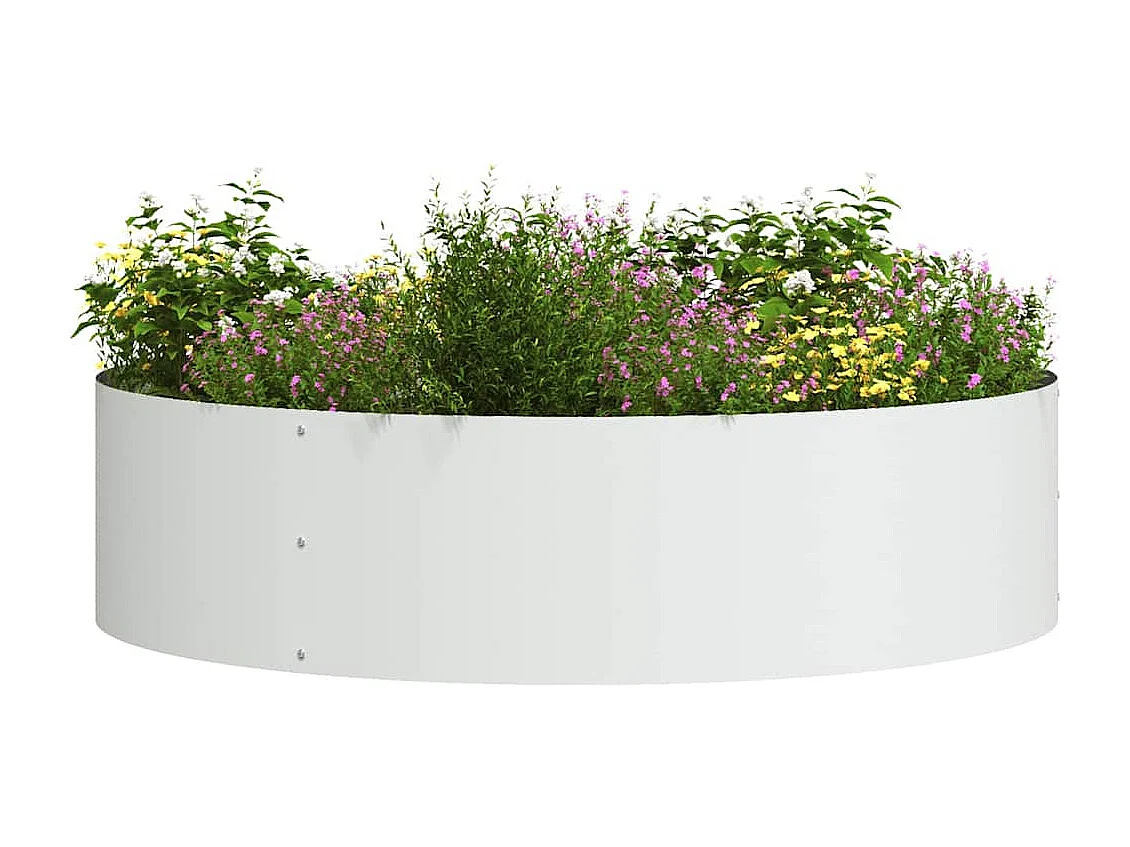 Cache-pot de jardin | Jardinière Blanc 80 x 80 x 20 cm Acier