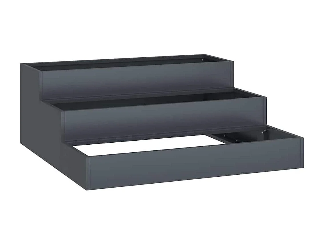 Cache-pot de jardin | Jardinière Anthracite 90 x 90 x 35 cm Acier