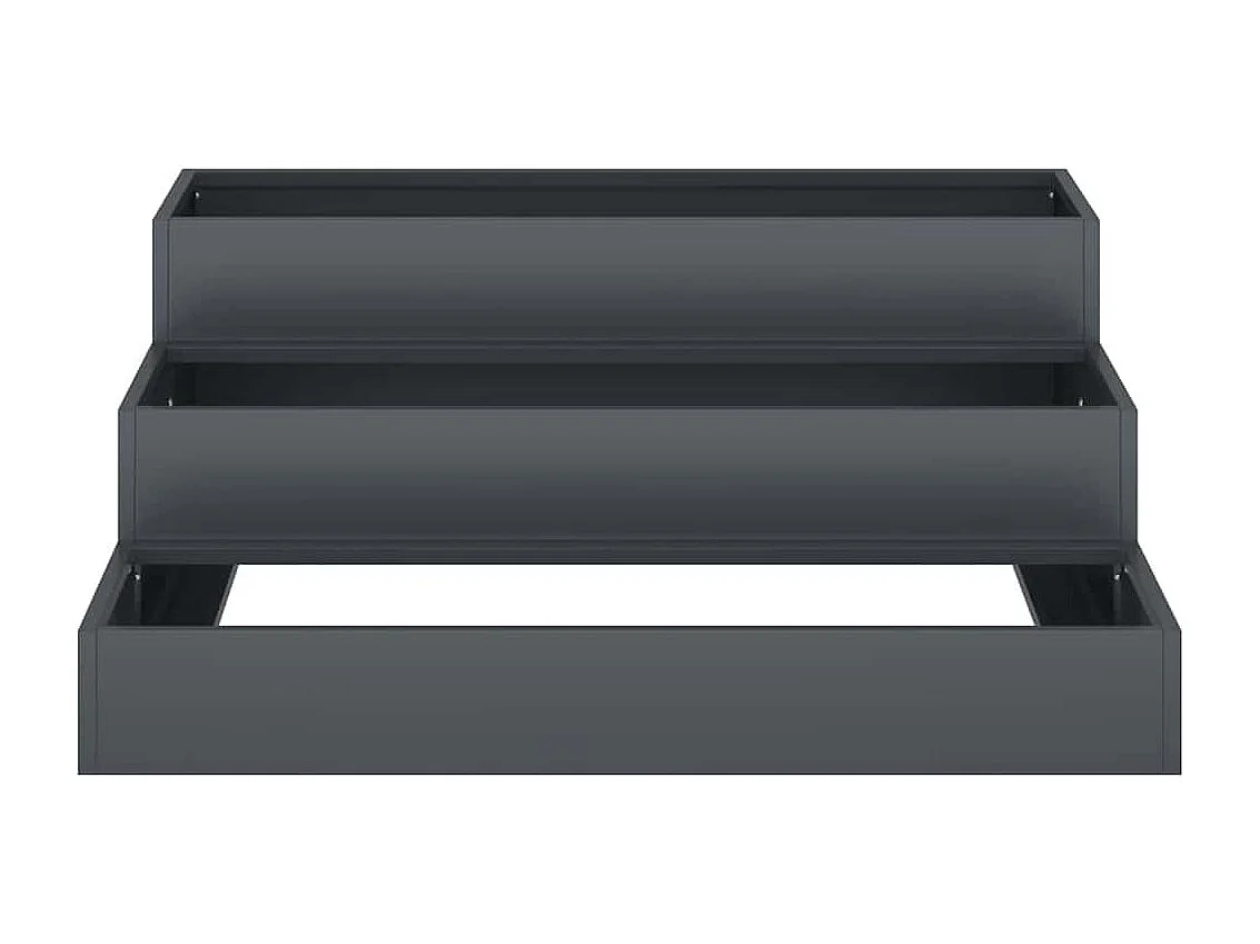 Cache-pot de jardin | Jardinière Anthracite 90 x 90 x 35 cm Acier