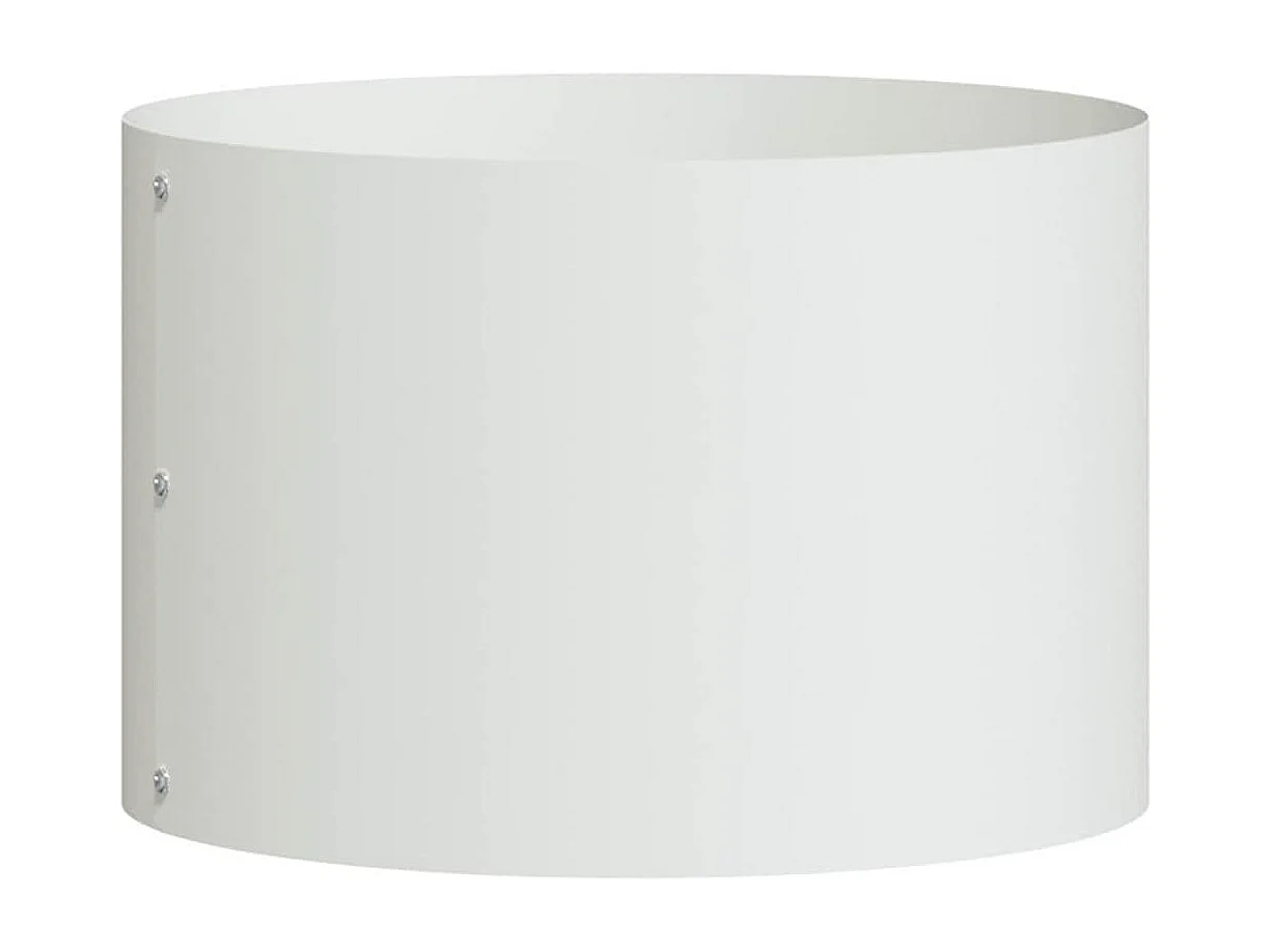 Maceta para Jardín | Jardinera | Macetero Blanco 30 x 30 x 20 cm Acero