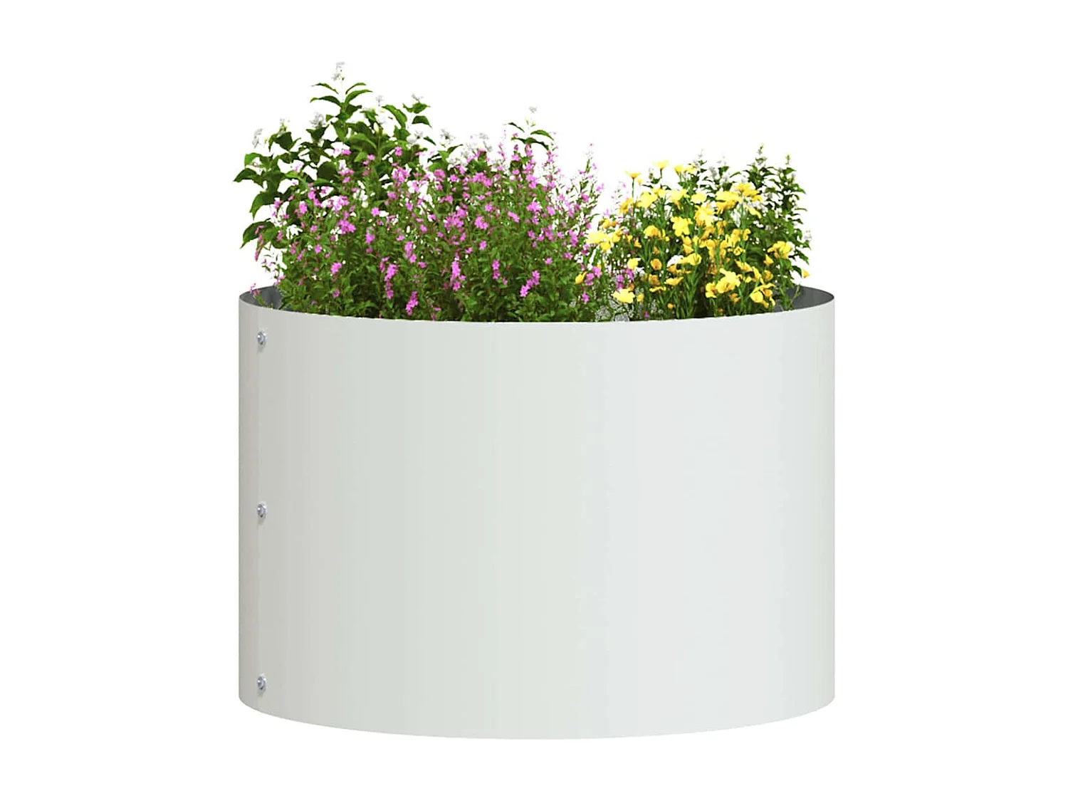 Maceta para Jardín | Jardinera | Macetero Blanco 30 x 30 x 20 cm Acero