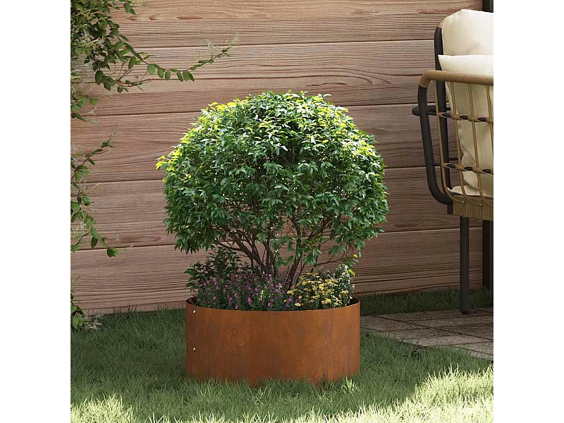 Maceta para Jardín | Jardinera | Macetero Marrón 40 x 40 x 20 cm Acero oxidado