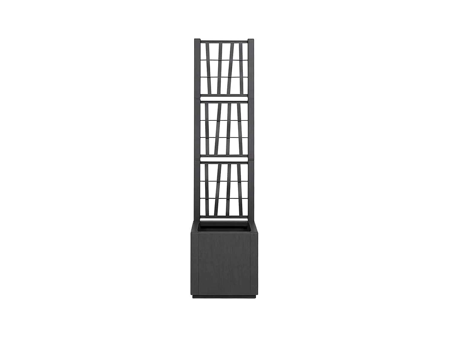 Cache-pot de jardin | Jardinière Anthracite 36 x 36 x 140 cm Polypropylène