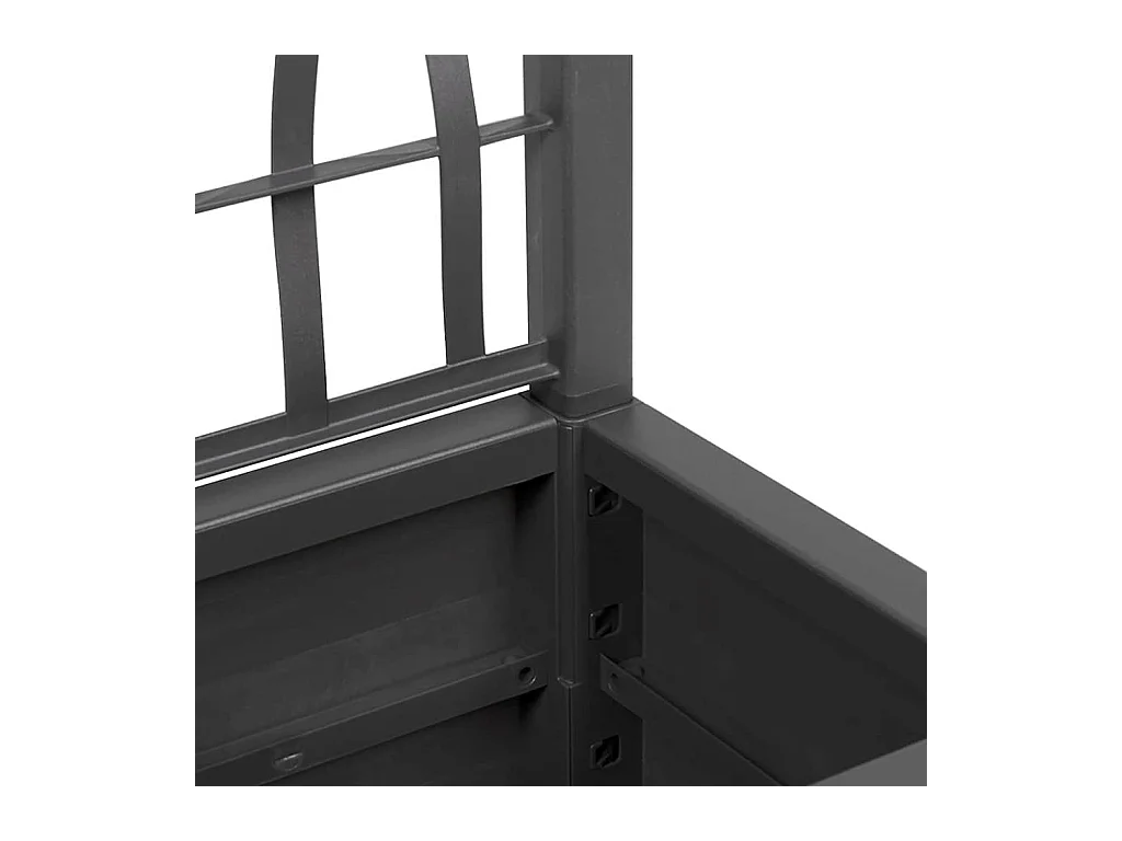 Cache-pot de jardin | Jardinière Anthracite 36 x 36 x 140 cm Polypropylène