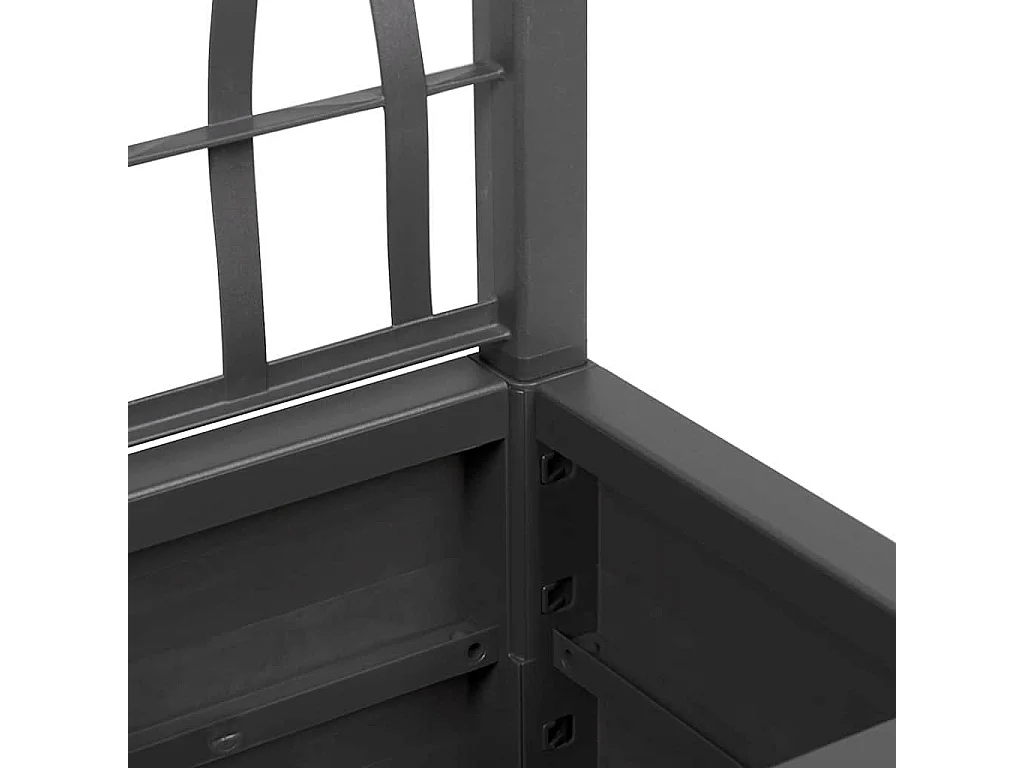 Cache-pot de jardin | Jardinière Anthracite 36 x 36 x 140 cm Polypropylène